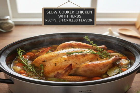 Slow cooker chicken with herbs recipe: Effortless Flavor